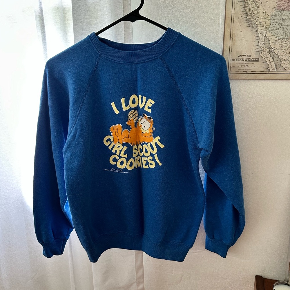 Vintage Garfield Girl Scout Cookie Sweatshirt